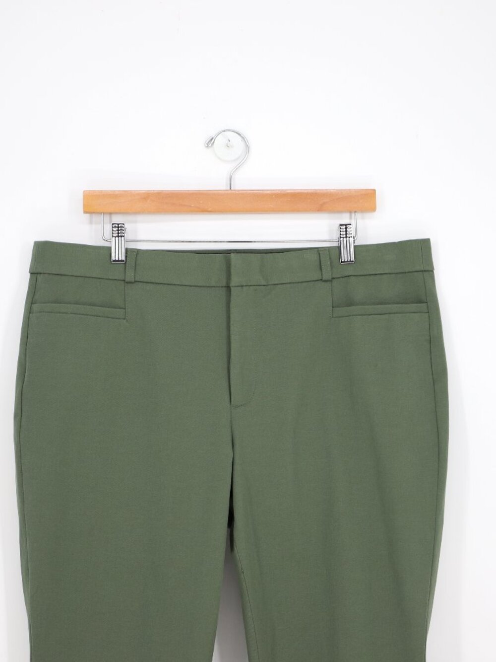 BANANA REPUBLIC Sloan Slim Pants in Olive Green Size 16 - Picture 3 of 8